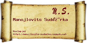 Manojlovits Sudárka névjegykártya
